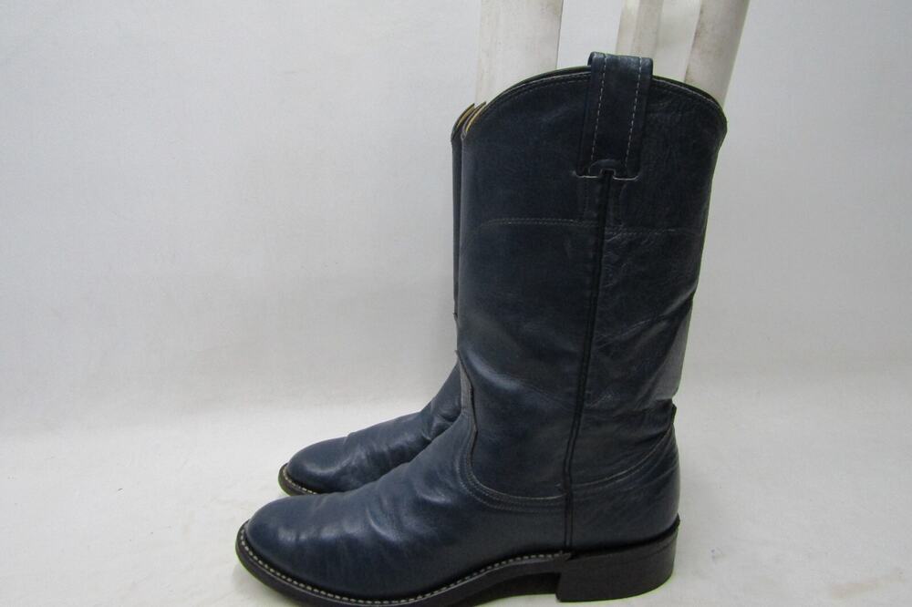 NOCONA Womens Size 5.5 B Blue Leather Roper Cowboy Western Boots